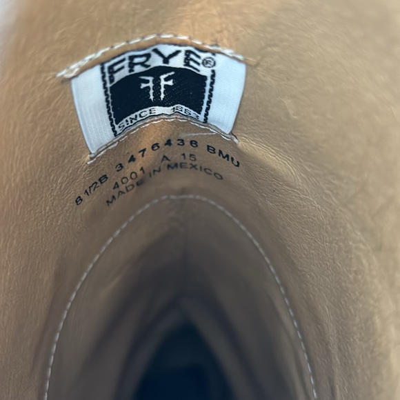 Black &  Brown Frye Boots size 8 1/2   Excellent Used Condition - Picture 12 of 14